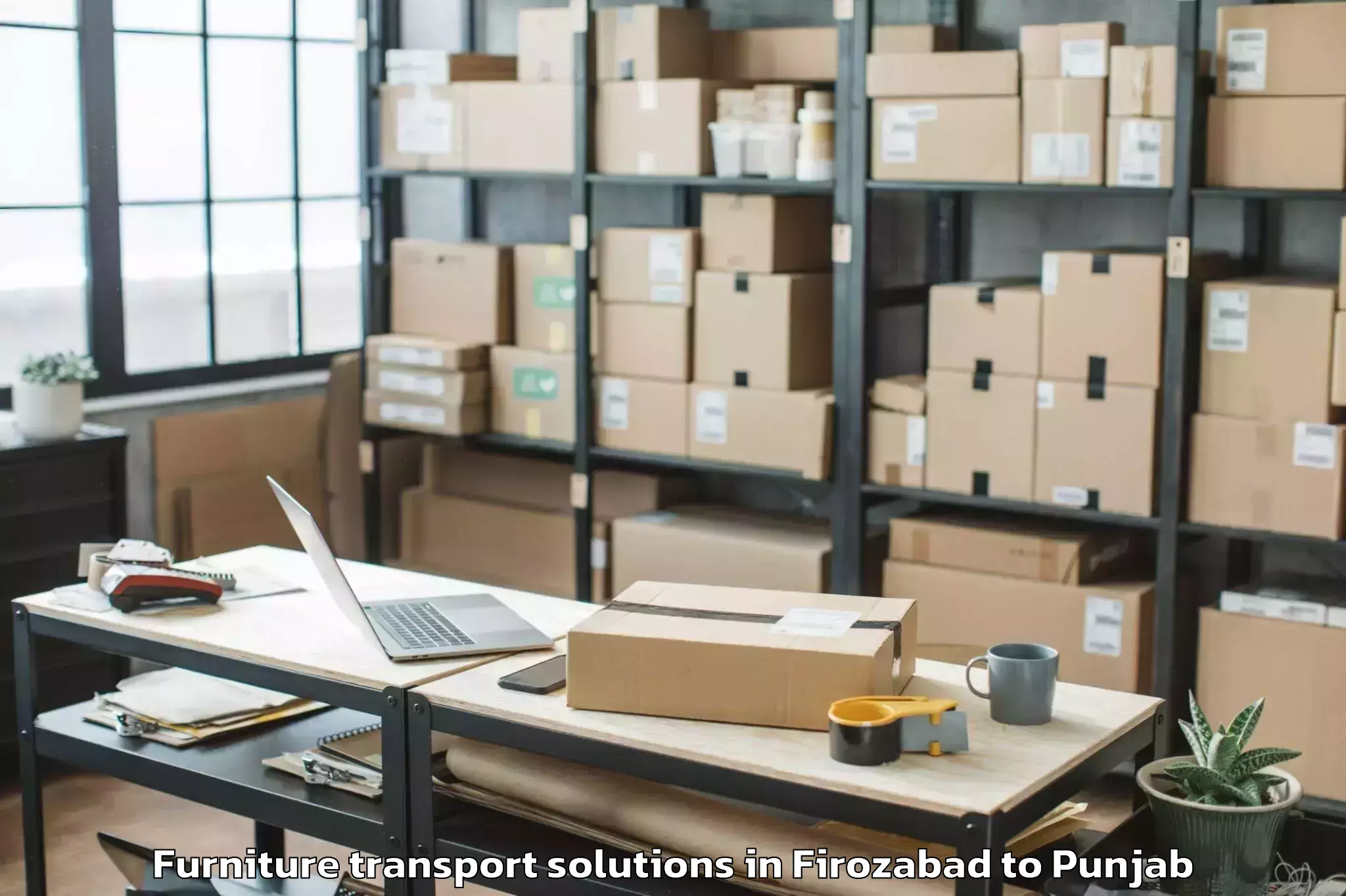 Easy Firozabad to Laungowal Furniture Transport Solutions Booking